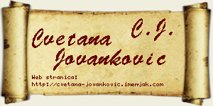 Cvetana Jovanković vizit kartica